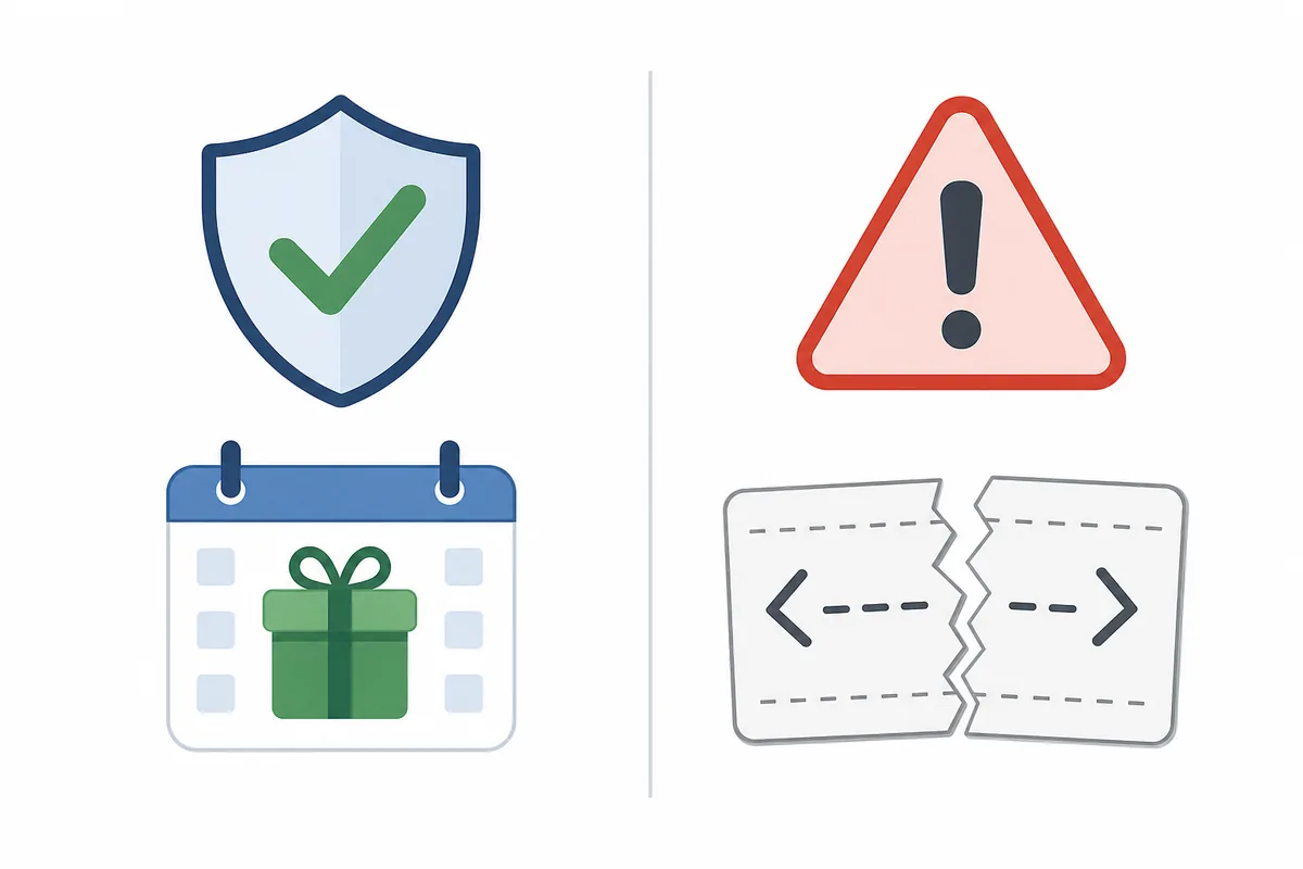 Editorial comparison of safe official Fortnite reward checks versus risky broken code offers