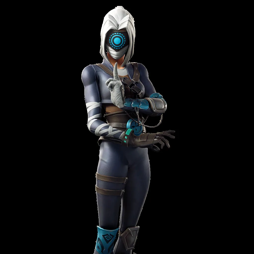 Focus Fortnite outfit render used to explain a clean competitive skin silhouette